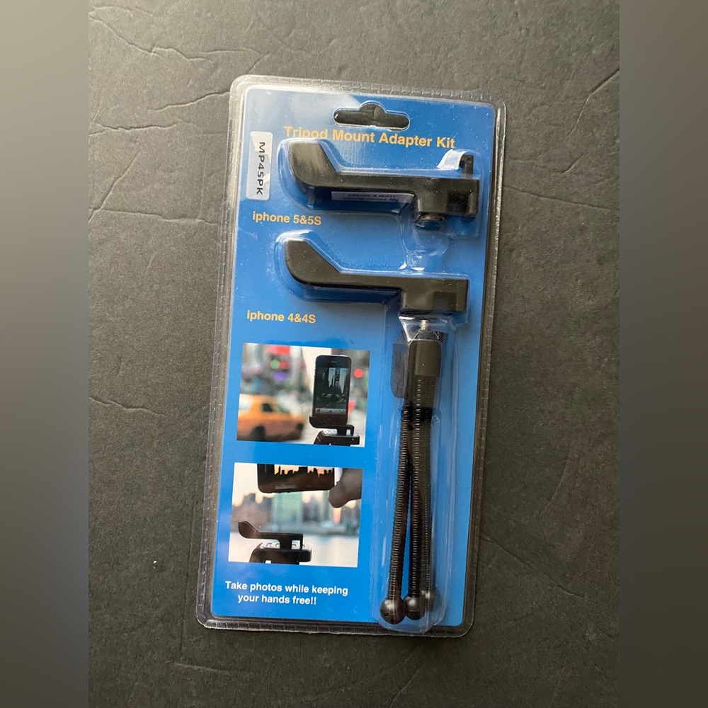 Tripod Mount Adapter Kit iPhone 4 & 4S  and 5 & 5S NOS MP45PK